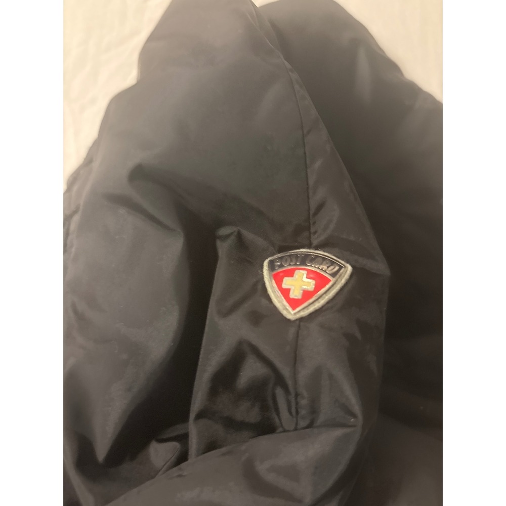 Post Card Puffer Jacket Womens Black Excellent Quilted Luxury Sportswear Italy - Picture 12 of 13
